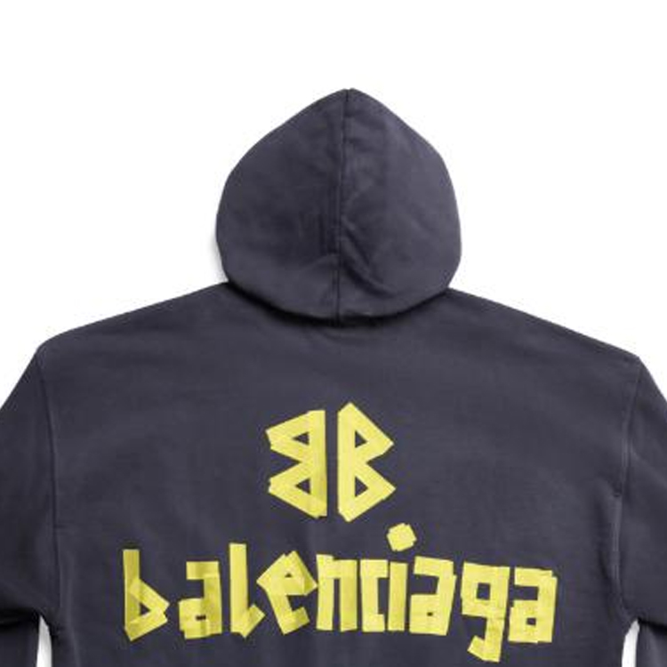 Cheap 巴黎世家 SS24 藍色加大版印花連帽衫 男女款 744441TOVB14140