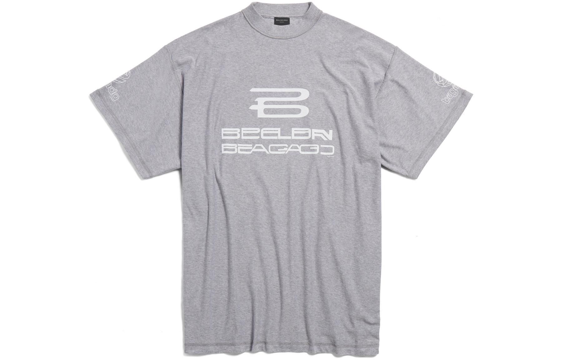 Balenciaga SS24 Logo Print Oversized T-Shirt Unisex Grey 787358TQVG11380 圖 2