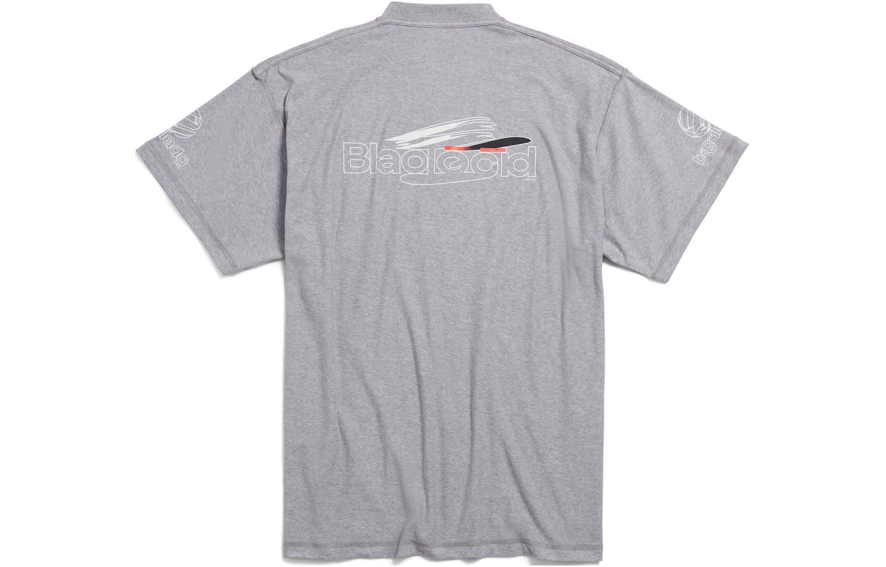 Balenciaga SS24 Logo Print Oversized T-Shirt Unisex Grey 787358TQVG11380 圖 3