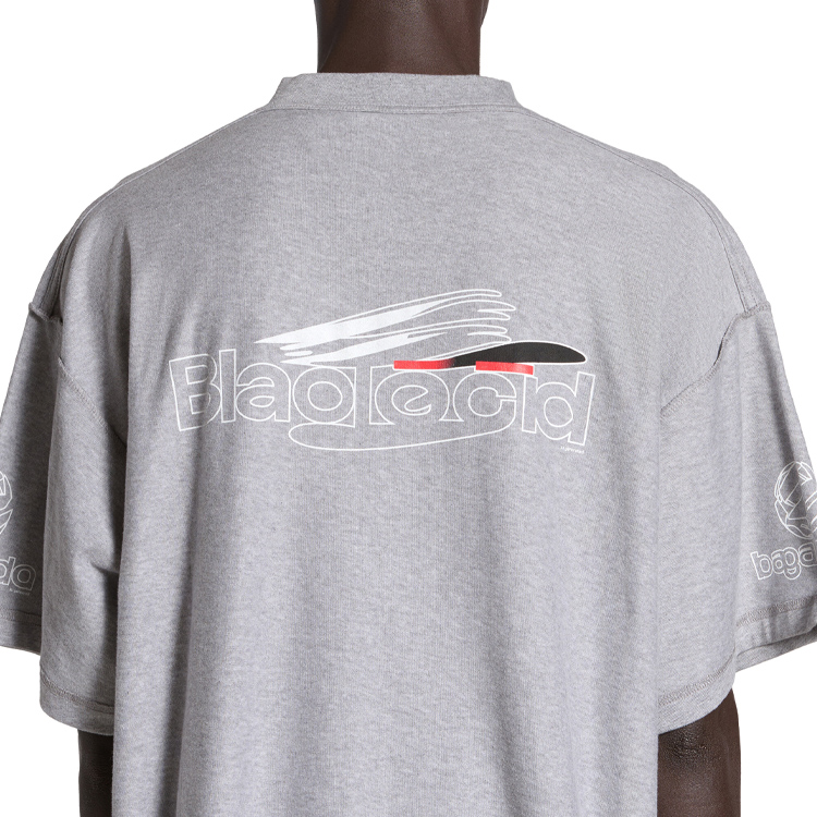 Balenciaga SS24 Logo Print Oversized T-Shirt Unisex Grey 787358TQVG11380 圖 8