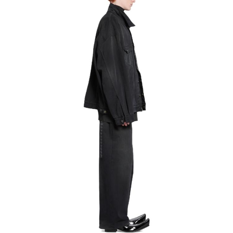 Details for 巴黎世家 SS24 男女同款宽松版黑色丹宁夹克. 767947TNW111672