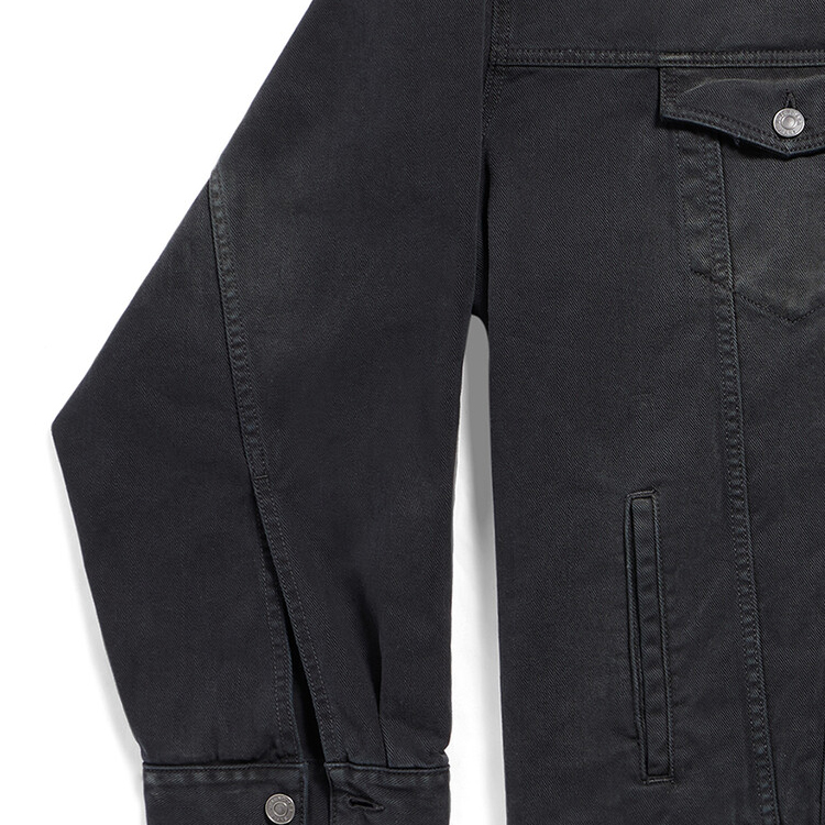 Sizing 巴黎世家 SS24 男女同款宽松版黑色丹宁夹克. 767947TNW111672