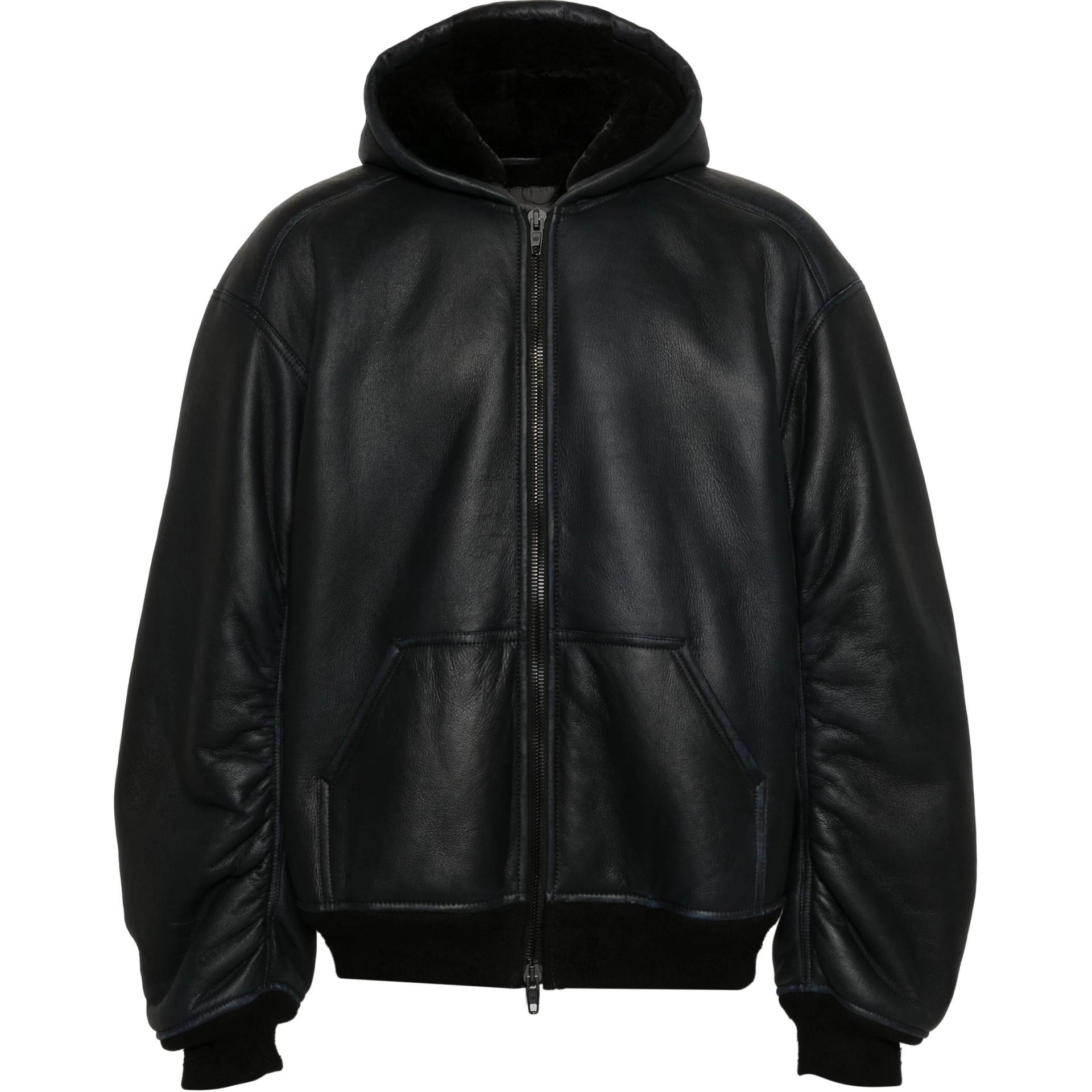 Balenciaga SS24 Loose Fit Midnight Blue Zip-Up Hoodie Jacket 790242TQS06-MIDNIGHTBLUE