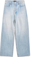 Balenciaga SS24 Mid-Rise Washed Loose Fit Denim Jeans Unisex - Blue. 773763TJW794076 Balenciaga SS24 Mid-Rise Washed Loose Fit Denim Jeans Unisex - Blue. 773763TJW794076