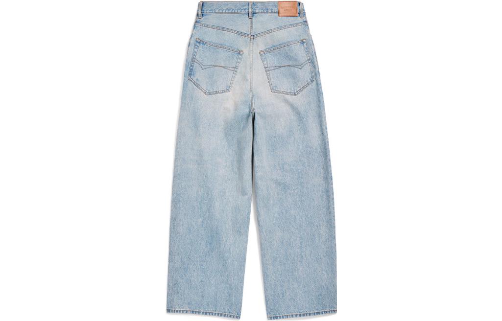 Lookbook Balenciaga SS24 中腰寬鬆水洗丹寧牛仔褲 男女款 - 藍色 773763TJW794076