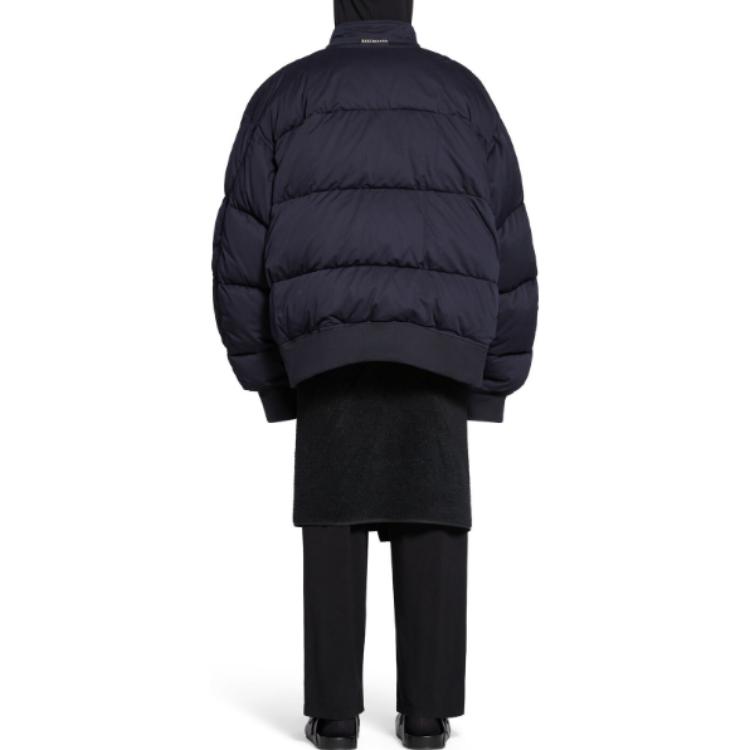 Purchase Balenciaga SS24 海軍藍羅紋修飾外套 男女休閒寬鬆西裝外套 768914TBP014063