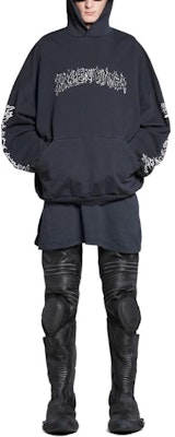 Balenciaga SS24 Hoodie Cetakan Huruf Tahun Baru Unisex Oversaiz. 739024TPVO41569 3