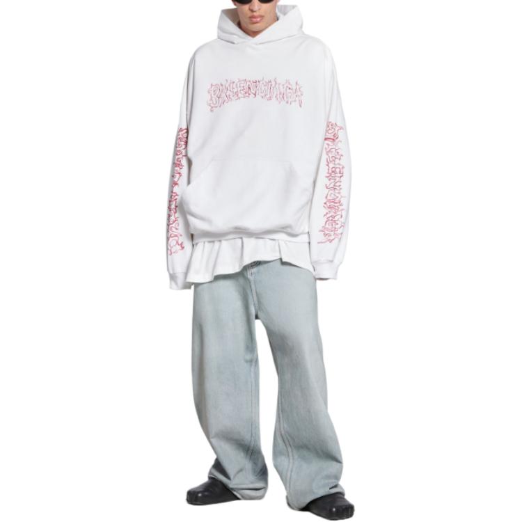 Purchase Balenciaga SS24 Hoodie Cetakan Huruf Tahun Baru Unisex Oversaiz. 739024TPVO41569