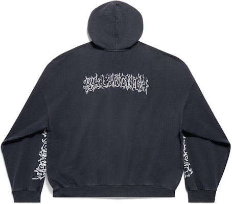 Balenciaga SS24 Hoodie Cetakan Huruf Tahun Baru Unisex Oversaiz. 739024TPVO41569 1