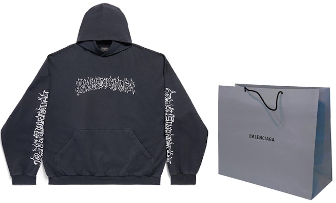 Balenciaga SS24 Hoodie Cetakan Huruf Tahun Baru Unisex Oversaiz. 739024TPVO41569 2