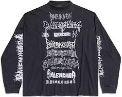 Balenciaga SS24 New Year Letter Print Oversized Unisex Long Sleeve T-Shirt. 699191TPVO31569 Balenciaga SS24 New Year Letter Print Oversized Unisex Long Sleeve T-Shirt. 699191TPVO31569