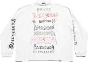 Balenciaga SS24 New Year Letter Print Oversized White Unisex Long Sleeve T-Shirt. 699191TPVO29065 Balenciaga SS24 New Year Letter Print Oversized White Unisex Long Sleeve T-Shirt. 699191TPVO29065