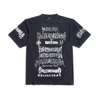Balenciaga SS24 New Year Logo Print Crewneck Loose Fit T-Shirt 641675TPVO31569