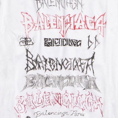 Balenciaga SS24 New Year Logo Print Crewneck Loose T-Shirt White Fashion. 641675TPVO29065 Sizing Balenciaga SS24 New Year Logo Print Crewneck Loose T-Shirt White Fashion. 641675TPVO29065