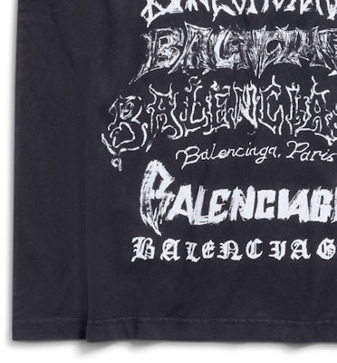 발렌시아가 SS24 새해 로고 프린트 루즈핏 크루넥 티셔츠 641675TPVO31569 Cheap 발렌시아가 SS24 새해 로고 프린트 루즈핏 크루넥 티셔츠 641675TPVO31569