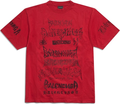 발렌시아가 SS24 새해 로고 프린트 루즈핏 크루넥 티셔츠 641675TPVO31569 1