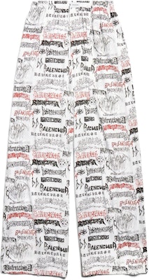 Balenciaga SS24 新年標誌印花寬鬆休閒褲 658883TPLE71000 Order Balenciaga SS24 新年標誌印花寬鬆休閒褲 658883TPLE71000