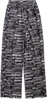 Balenciaga SS24 新年標誌印花寬鬆休閒褲 658883TPLE71000 1