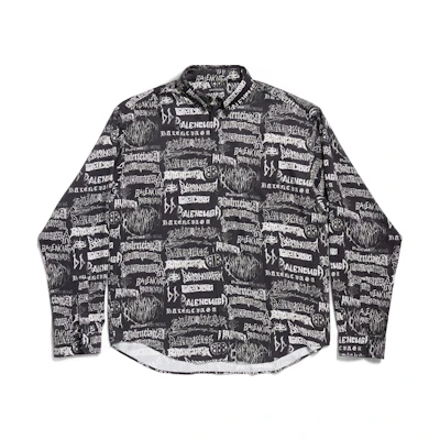 Balenciaga SS24 New Year Logo Print Shirt Loose Fit. 662983TPLE71000