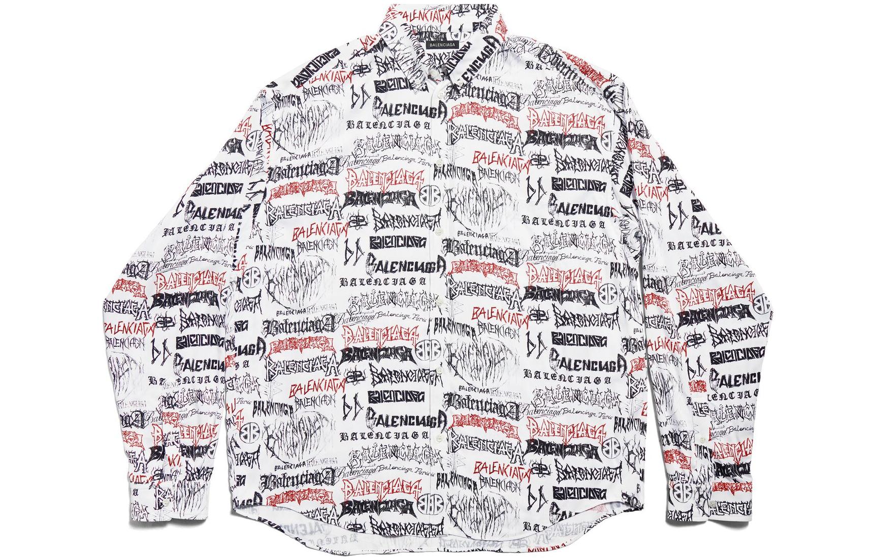 Balenciaga SS24 New Year Logo Print Shirt  Loose Fit. 662983TPLE71000 圖 2