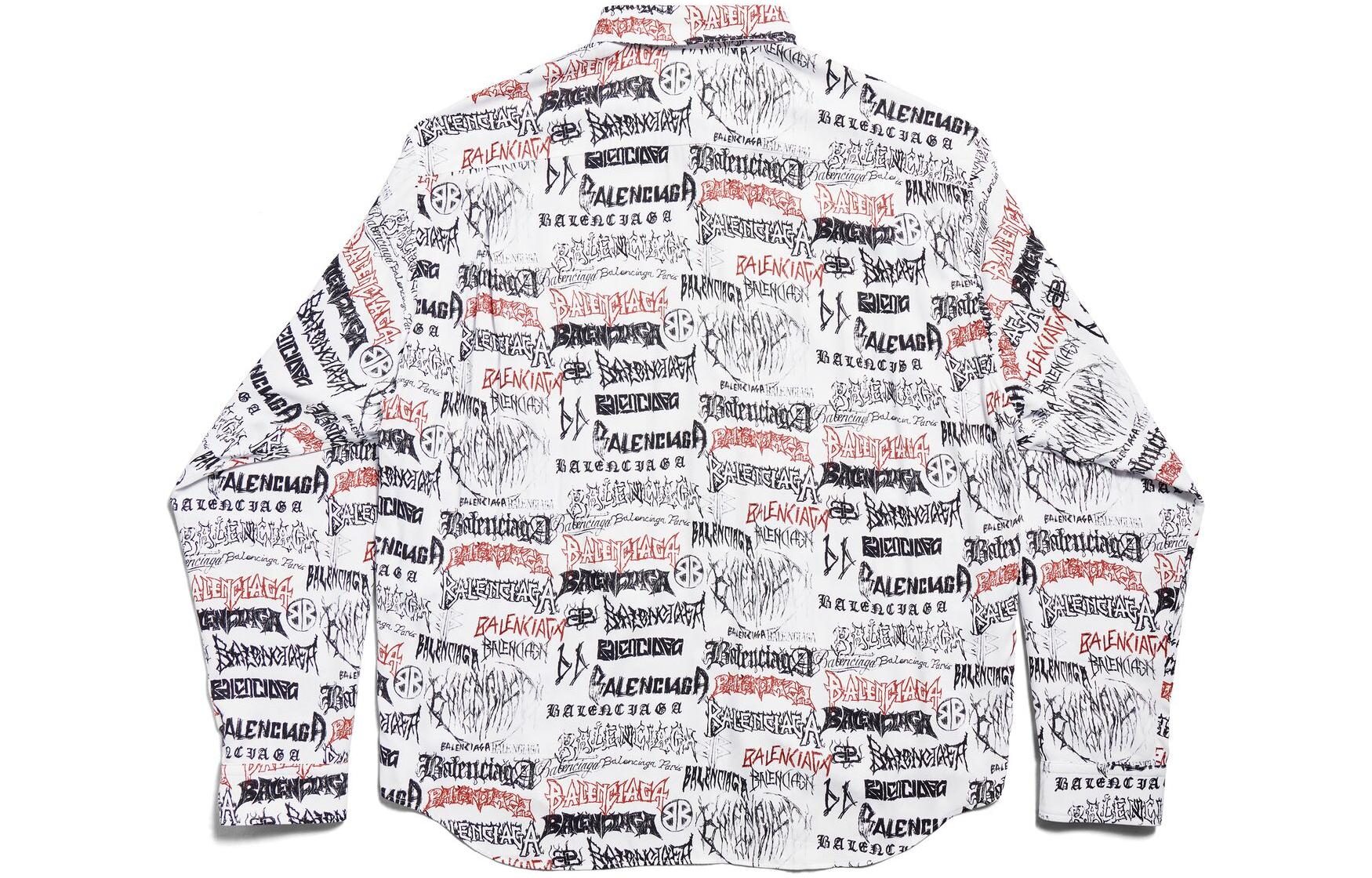 Balenciaga SS24 New Year Logo Print Shirt  Loose Fit. 662983TPLE71000 圖 3
