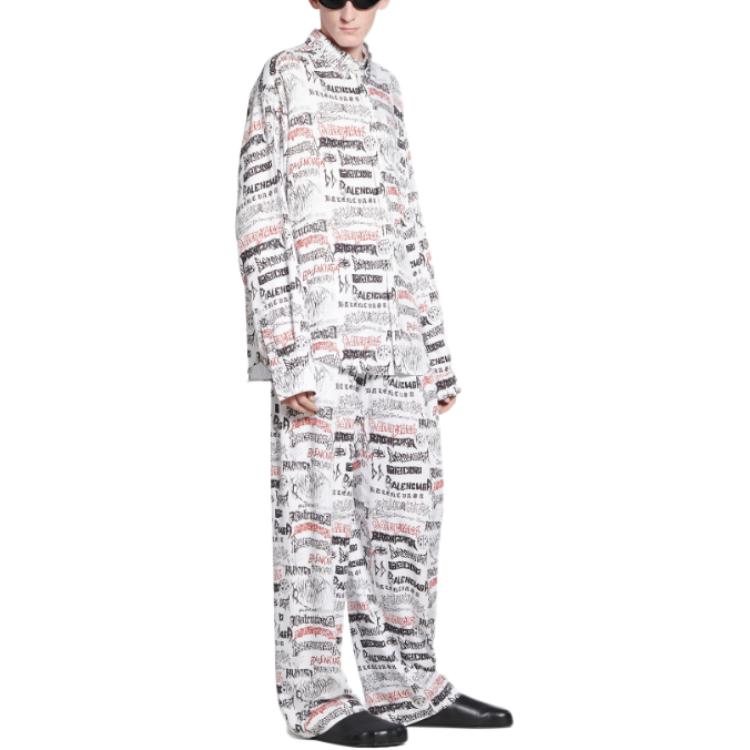 Balenciaga SS24 New Year Logo Print Shirt  Loose Fit. 662983TPLE71000 圖 5