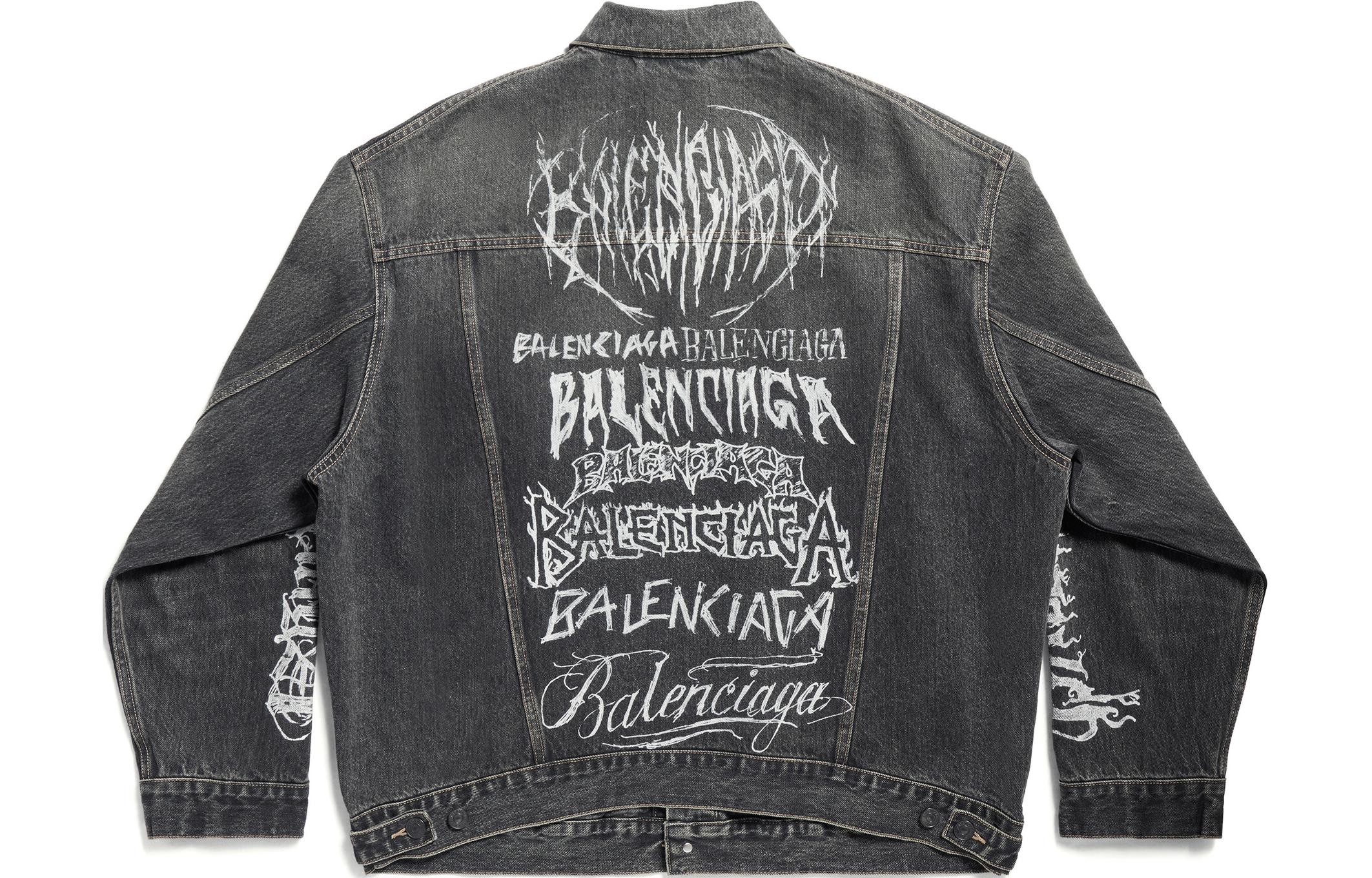 Lookbook 巴黎世家 SS24 新年標誌灰色單排扣外套 男女同款寬鬆版型 773804TBP473721