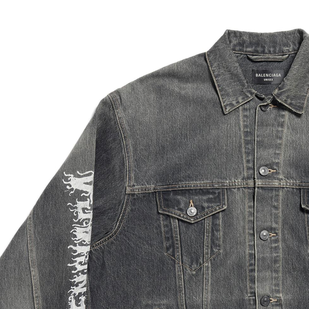 Cheap 巴黎世家 SS24 新年標誌灰色單排扣外套 男女同款寬鬆版型 773804TBP473721