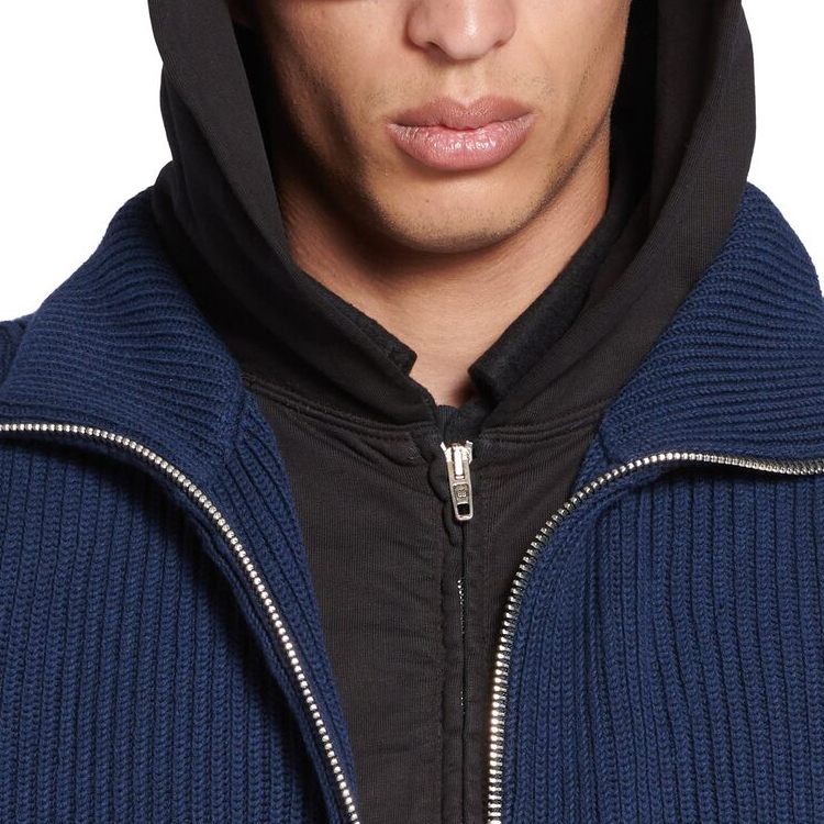 Balenciaga SS24 Patchwork Ribbed Hoodie Jacket Unisex Oversized Blue. 771191T32974140 圖 7