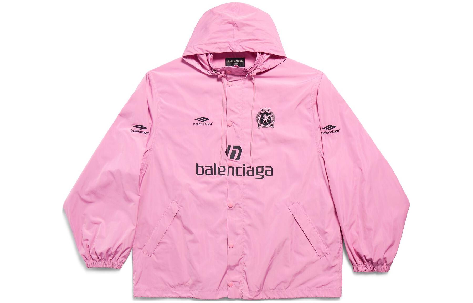 Balenciaga SS24 Pink Alphabet Print Hoodie Jacket Unisex Regular Fit 780818TPO065630