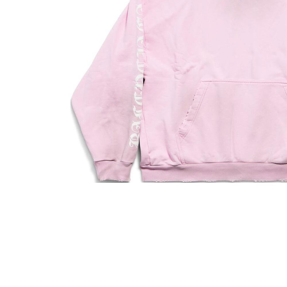 Purchase Balenciaga SS24 Hoodie Grafik Huruf Gothic Pink Unisex Potongan Biasa. 767877TQVJ75708