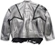 Lookbook Balenciaga SS24 Silver Distressed Logo Patchwork Leather Jacket Unisex Loose Fit. 787430TQS128106