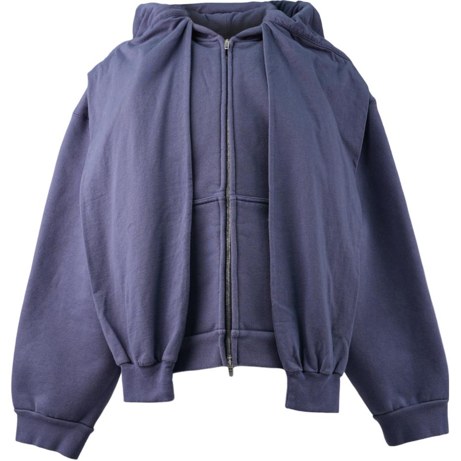 Balenciaga SS24 Solid Color Zip-Up Hoodie Blue -  Regular Fit. 794739TQVX14108 圖 2