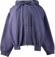Order Balenciaga SS24 Solid Color Zip-Up Hoodie Blue - Regular Fit. 794739TQVX14108