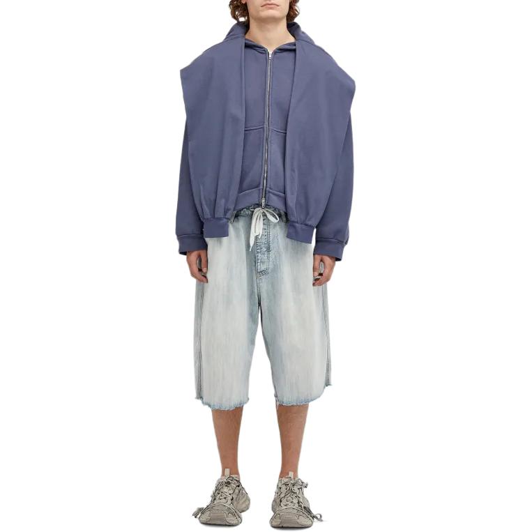 Balenciaga SS24 Solid Color Zip-Up Hoodie Blue -  Regular Fit. 794739TQVX14108 圖 5