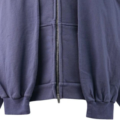 Balenciaga SS24 經典純色拉鍊連帽外套 藍色 - 標準版型 794739TQVX14108 2