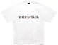 Order Balenciaga SS24 Stencil Type Distressed Loose Fit White T-Shirt for Men. 764235TQVA33307