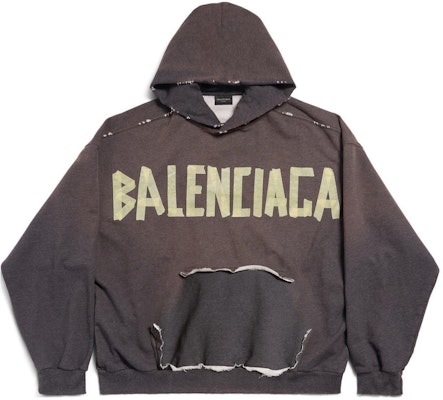 巴黎世家 SS24 胶带款破洞口袋宽松版绿色连帽衫 男款 744441TQVA98519 Buy 巴黎世家 SS24 胶带款破洞口袋宽松版绿色连帽衫 男款 744441TQVA98519