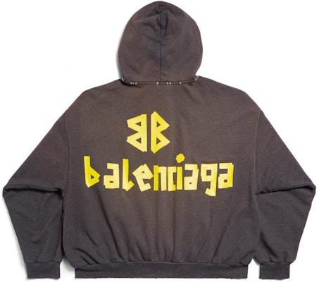 巴黎世家 SS24 胶带款破洞口袋宽松版绿色连帽衫 男款 744441TQVA98519 Lookbook 巴黎世家 SS24 胶带款破洞口袋宽松版绿色连帽衫 男款 744441TQVA98519