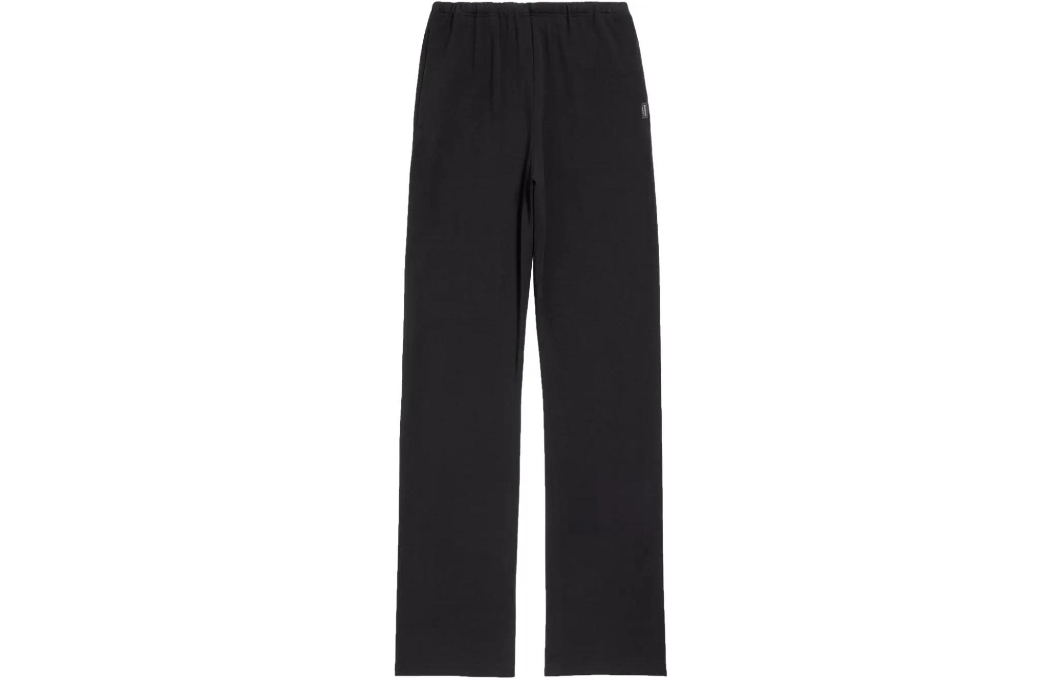 Order Balenciaga SS24 Unisex Black Logo Stretch Waist Straight Knit Sweatpants 773462TPVO81000