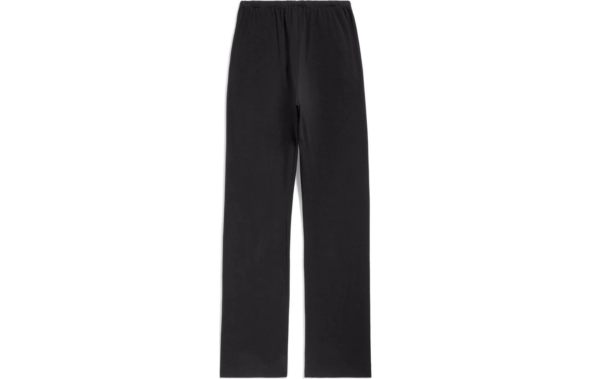 Lookbook Balenciaga SS24 Unisex Black Logo Stretch Waist Straight Knit Sweatpants 773462TPVO81000