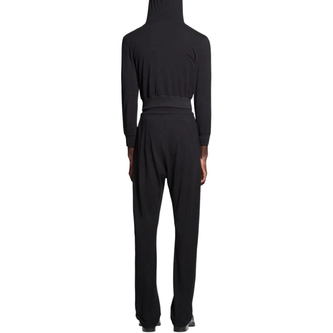 Purchase Balenciaga SS24 Unisex Black Logo Stretch Waist Straight Knit Sweatpants 773462TPVO81000