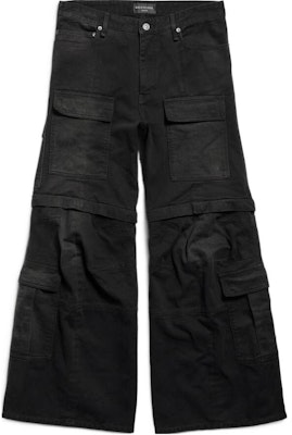 Balenciaga SS24 男女黑色直筒多口袋工裝褲 783694TNW111672 Buy Balenciaga SS24 男女黑色直筒多口袋工裝褲 783694TNW111672
