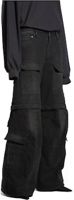 Balenciaga SS24 男女黑色直筒多口袋工裝褲 783694TNW111672 Sizing Balenciaga SS24 男女黑色直筒多口袋工裝褲 783694TNW111672