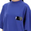 Sizing Balenciaga SS24 Baju-T Oversaiz Logo Biru Uniseks. 712398TNVG14019