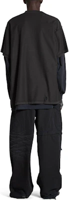 巴黎世家SS24复古Logo印花宽松男女同款黑色T恤 787358TQVP71083 Shop 巴黎世家SS24复古Logo印花宽松男女同款黑色T恤 787358TQVP71083