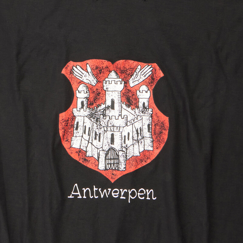 Sizing 巴黎世家SS24复古Logo印花宽松男女同款黑色T恤 787358TQVP71083