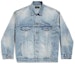 Buy バレンシアガ SS24 ウォッシュド レタープリント デニムジャケット ユニセックス ルーズフィット ブルー 773617TPW534868