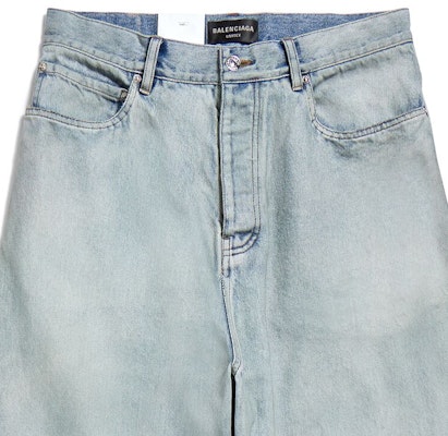 발렌시아가 SS24 워시드 로고 미드라이즈 루즈핏 유니섹스 청바지 블루. 767977TDW144016 Shop 발렌시아가 SS24 워시드 로고 미드라이즈 루즈핏 유니섹스 청바지 블루. 767977TDW144016