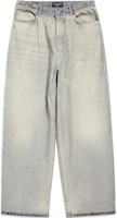 Balenciaga SS24 Washed Mid-Rise Loose Fit Jeans Unisex Blue 773758TDW154209 Balenciaga SS24 Washed Mid-Rise Loose Fit Jeans Unisex Blue 773758TDW154209